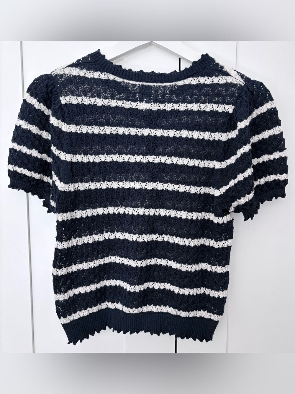 Gap x DÔEN Navy & Cream stripe cardigan. Size S - Picture 4 of 7